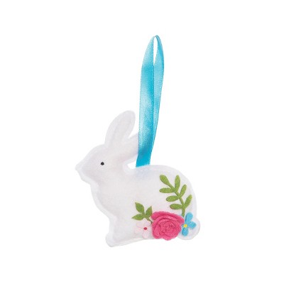 Gallerie II Bunny Rose Bud Felt Ornament