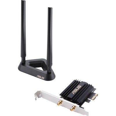 Asus PCE-AX58BT IEEE 802.11ax Bluetooth 5.0 - Wi-Fi/Bluetooth Combo Adapter for Desktop Computer - PCI Express x1 - 2.93 Gbit/s - 2.40 GHz ISM