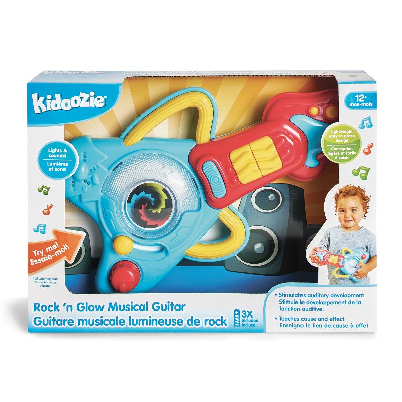 Kidoozie Rock N Glow Musical Guitar, Handheld Toy Instrument with Lights and Sounds for Toddlers 12M+, 4 of 8