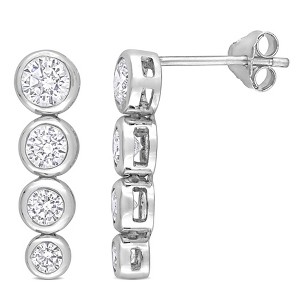 EVERLY JEWELRY |  Sterling Silver 2 3/4 CT TGW Cubic Zirconia Fashion Earrings - 1 of 4