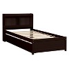 NicBex Full Size Wooden Platform Bed, Modern Bed Frame with Trundle and Storage Headboard for Bedroom - 3 of 4