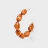 Beaded Hoop Earrings - A New Day™ Brown - 2 of 2