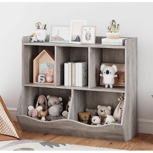 Whizmax Toy Bookshelf and Bookcase, Multi Shelf with Cubby Organizer Cabinet for Storage Books and Toys, for Bedroom, Playroom, Hallway - 1 of 4