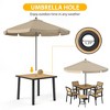 Pamapic 6-Piece Aluminum Outdoor Patio Dining Set with Square Table, Small Side Table and 4-Stackable Chairs - 4 of 4