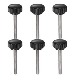 Unique Bargains Plastic Threaded Bolt Knurled Clamping Knob Thumb Screws 6 Pcs - 1 of 4