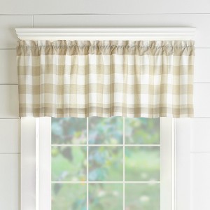 Elrene Farmhouse Living Buffalo Check Window Valance - 60" x 15" - Elrene Home Fashions - 1 of 3