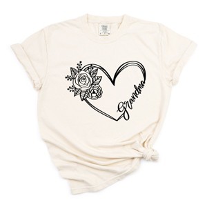 Simply Sage Market Grandma Heart Outline Garment Dyed Tee - 1 of 4