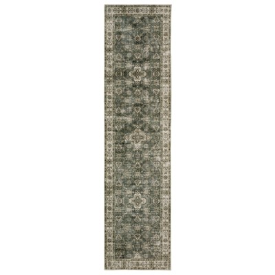 Micah Washable Vintage Oriental Indoor Area Rug Beige/Brown - Captiv8e Designs