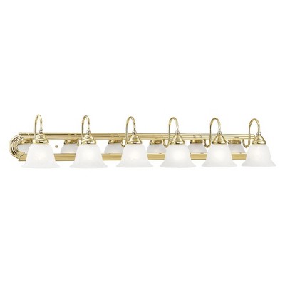 Livex Lighting Belmont 6 - Light Vanity in  Polished Brass