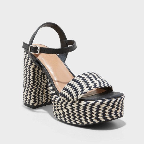 Target black platform sales sandals