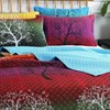 Rainbow Tree Bedspread Quilt Set King One Quilt 106"(W)x94"(L) and A Pair of Pillow Shams 20"x36" - 4 of 4