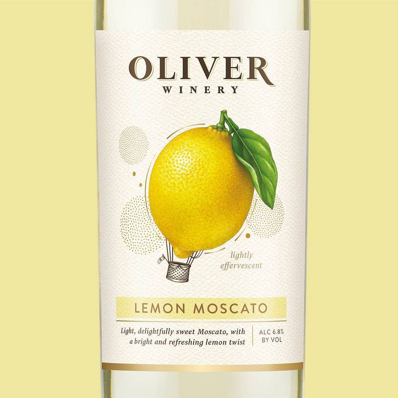 Oliver Lemon Moscato White Wine - 750ml Bottle, 4 of 8