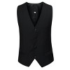 Cloudstyle Men's 3-Piece 2 Buttons Slim Fit Solid Color Jacket Smart Wedding Formal Suit - 4 of 4
