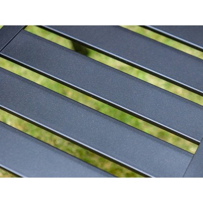 Black Metal Stackable Outdoor Dining Chairs Set of 4