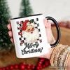 Checkered Santa Claus Vintage Mug, Retro Merry Christmas Gift | OrnamentallyYou - 3 of 4