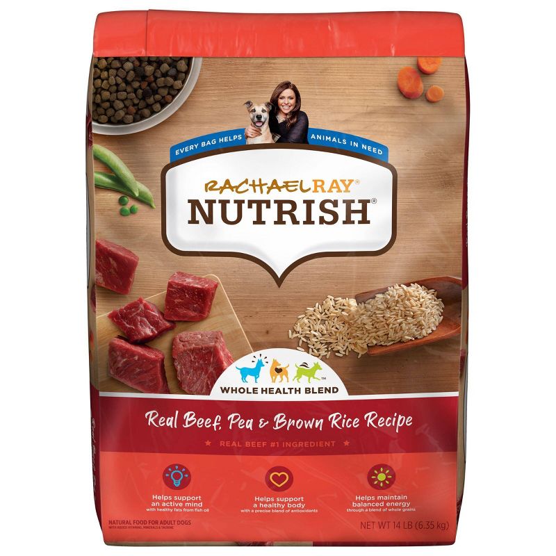 Rachael Ray Nutrish Real Beef, Pea & Brown Rice Recipe Adult Super Premium Dry Dog Food, 1 of 10