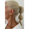 Small Gold Huggie Hoop Earrings Set for Women Men Hypoallergenic 14K Plated Stack Cartilage Earrings, Multiple Piercing - 3 of 4