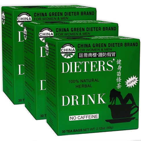 Uncle Lee Tea's Dieters Tea For Weight Loss Chinese Green Slim Tea With  Senna Leaves 100 Percent Natural No Caffeine 30 Tea Bags, Pack Of 3 : Target