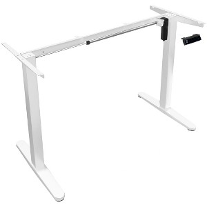 Mount-It! Single Motor Electric Standing Desk Base, White - 1 of 4