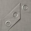 Chanasya 2pk Light Filtering Textured Grommet Semi Sheer Solid Window Curtain Panels - Set of 2 - 3 of 4