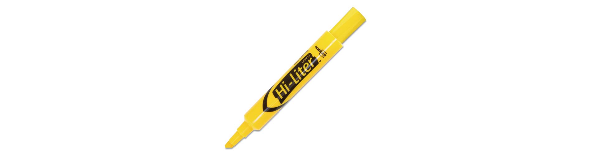 Avery HI-LITER Desk-Style Highlighters, Yellow Ink, Chisel Tip, Yellow/Black Barrel, Dozen