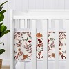 Sweet Jojo Designs Girl BreathableBaby Breathable Mesh Crib Liner Boho Floral Wildflower Orange and Ivory - 3 of 4