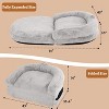 Coucheta Giant Oval Dog Bed Collection - Foldable Nap Sofa for Large Pets, Washable Corduroy & Faux Fur, Multiple Colors - 2 of 4