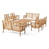 Christopher Knight Home Caydon Outdoor Acacia Wood 8 Seater Chat Set with Cushions - 2 of 4