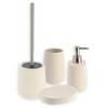 Evideco French Home Goods Relax Ivory Freestanding Toilet Brush and Holder Set Beige - 4 of 4