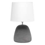 Round Concrete Table Lamp with Shade White - Simple Designs