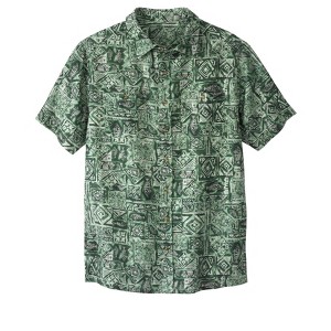 KingSize Men's Big & Tall Short-Sleeve Linen Shirt - 1 of 4