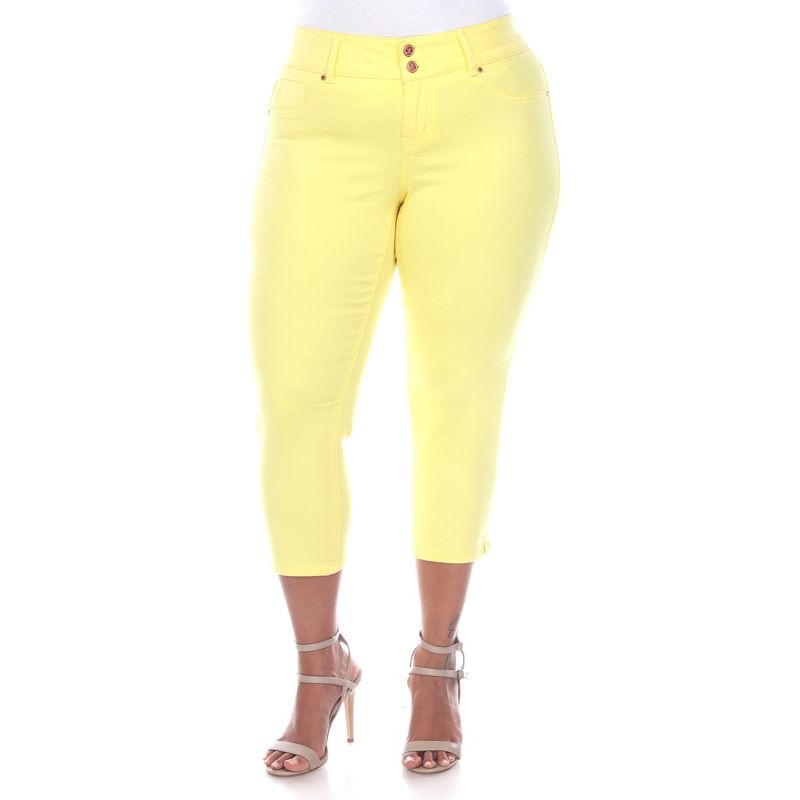 Women's Plus Size Capri Jeans - White Mark, 2 of 6