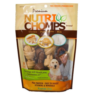 Nutri Chomps Assorted Knots Chicken Dog Treats - 9ct