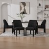 Racxily Set of 4 Minimalist Dining Chairs, Chenille Upholstered with Rubberwood Legs & High Curved Back - 3 of 4