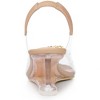 Allegra K Women's Clear Slingback Wedge Heel Rhinestone Peep Toe Sandals - 3 of 4