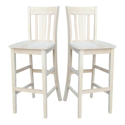 San Remo 30-Inch Unfinished Solid Wood Traditional Bar Stool