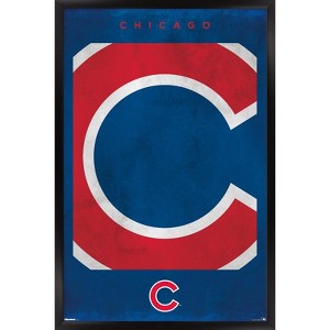 Trends International MLB Chicago Cubs - Logo 25 Framed Wall Poster Prints - 1 of 4
