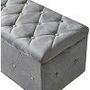 PAGED 17.3" Square Wooden Ottoman, Modern Leather Vanity Chair Footrest Stool, Entryway Shoe Bench for Living Room, Bedroom - 4 of 4