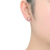 Guili Sterling Silver Butterfly Stud & Dangle Earrings with Colored Baguette CZ in Gold, Rose Gold & Classic Finishes – Elegant for Any Occasion - 2 of 3