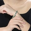 Guili Sterling Silver Oval CZ Bracelet in Green or Blue—Timeless, Sparkling, and Elegantly Versatile for Any Occasion. - 2 of 4