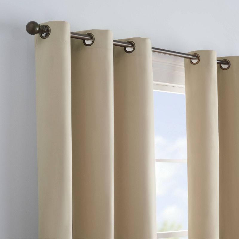1pc Blackout Thermaback Microfiber Window Curtain Panel - Eclipse, 3 of 12