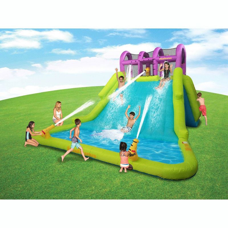 Kahuna Mega Blast Inflatable Backyard Kiddie Pool and Slide Water Park  (2 Pack), 3 of 7