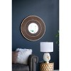 VYNXARIA 31.5*1*31.5" Round Carter Wooden Mirror with Gold Iron Frame Neutral Colorway Wall Decor for Live space, Bathroom, Entryway Wall Decor - 2 of 4