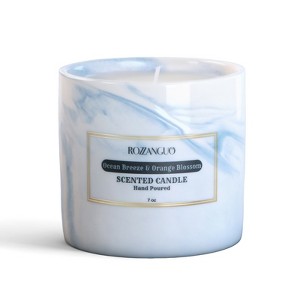 ROZZANGUO Jasmine and Sandalwood Oud Scented Soy and Coconut Wax Blend Single Wick Jar Candle - 1 of 3