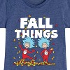 Girls' - Dr. Seuss - Fall Things Thing 1 and Thing 2 Fitted Short Sleeve Graphic T-Shirt - 2 of 4