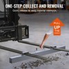VEVOR 105lbs Hanging Magnetic Sweeper Pickup Tool, Nail Hang-Type Magnetic Forklift Sweeper, Industrial Grade Magnets Steel Material, Gray - 4 of 4