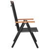 vidaXL Dining Set Black Powder-coated Aluminum, Textilene, WPC Medium - Black and Brown 55.1" Table Length 6 Items - 4 of 4