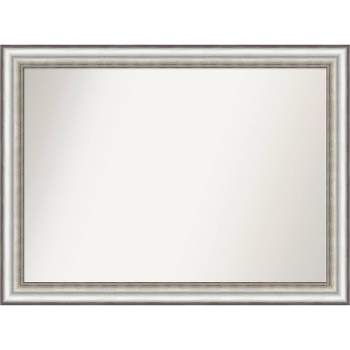 43" x 32" Non-Beveled Salon Silver Wall Mirror - Amanti Art