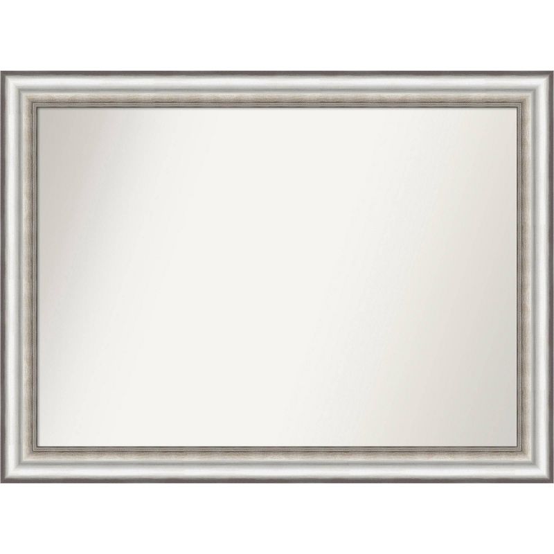 43&#34; x 32&#34; Non-Beveled Salon Silver Wall Mirror - Amanti Art, 1 of 12