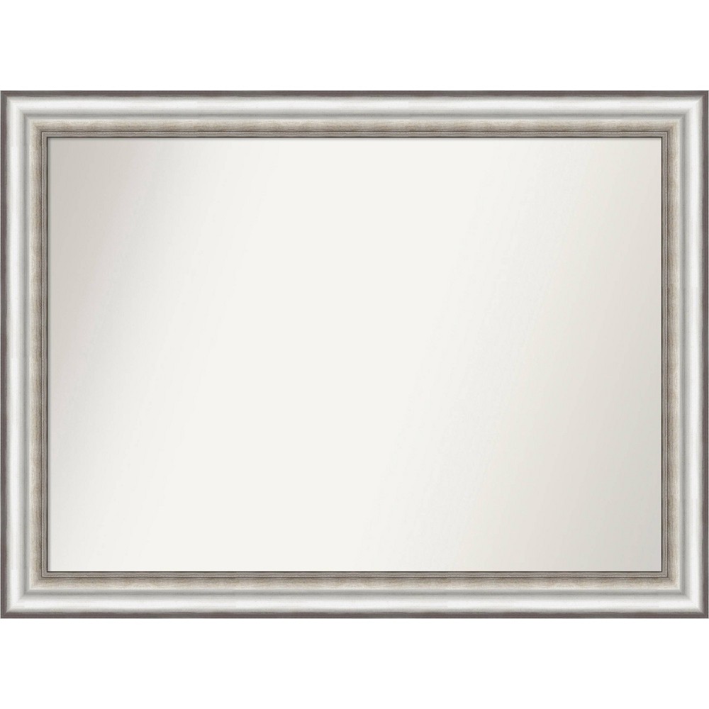 Photos - Wall Mirror 43" x 32" Non-Beveled Salon Silver  - Amanti Art